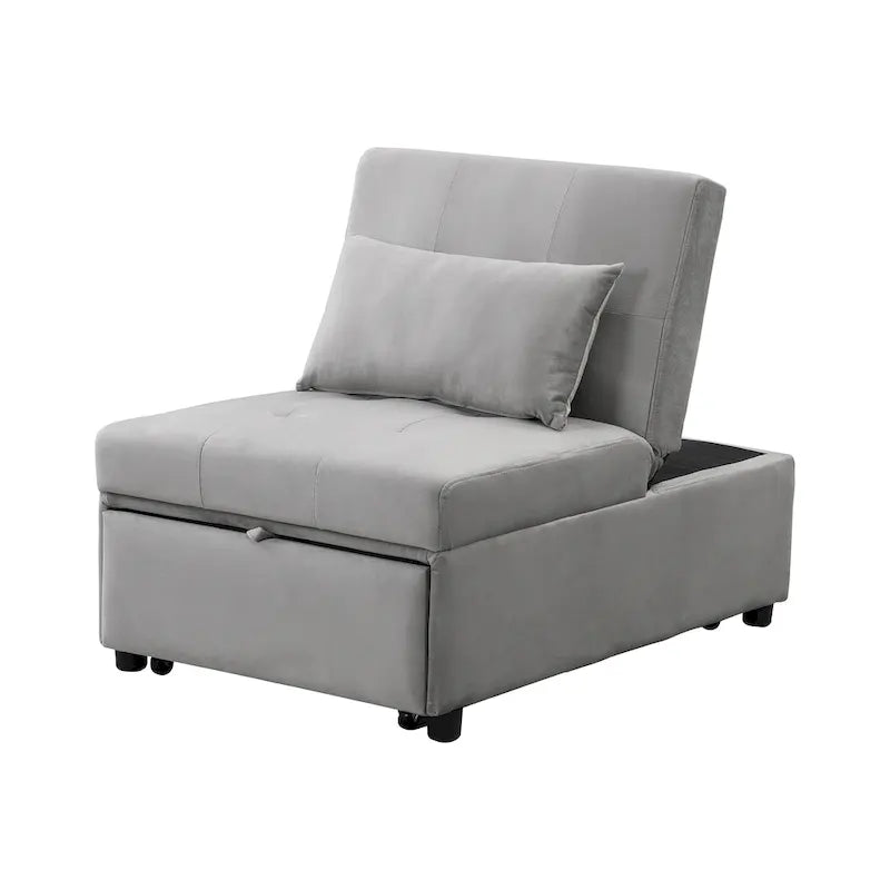 Canapé-lit pliant ottoman - Gris
