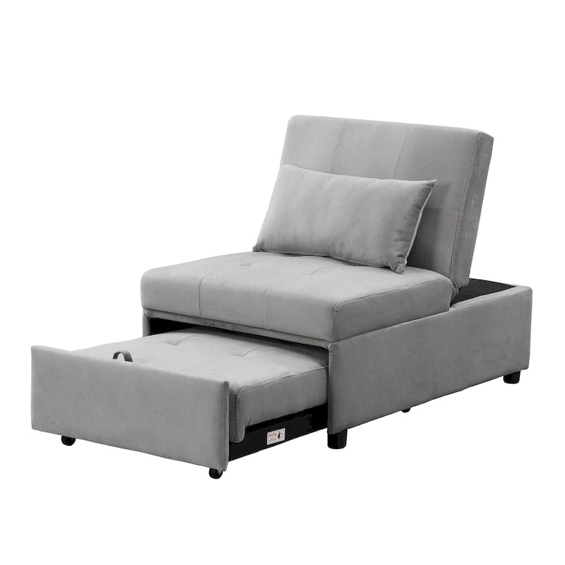 Canapé-lit pliant ottoman - Gris