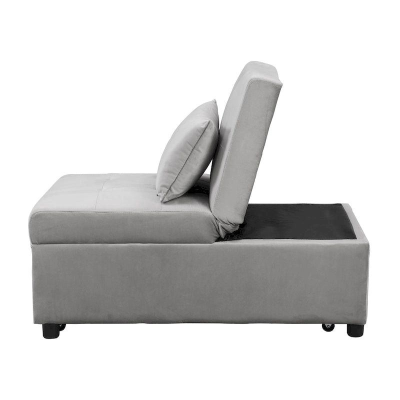 Canapé-lit pliant ottoman - Gris