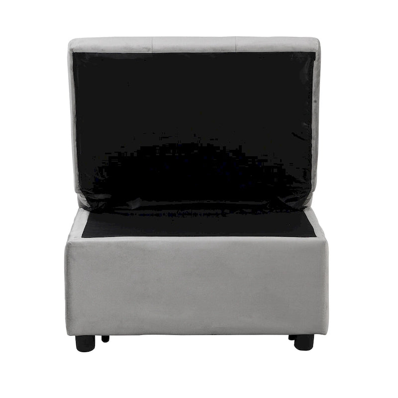 Canapé-lit pliant ottoman - Gris