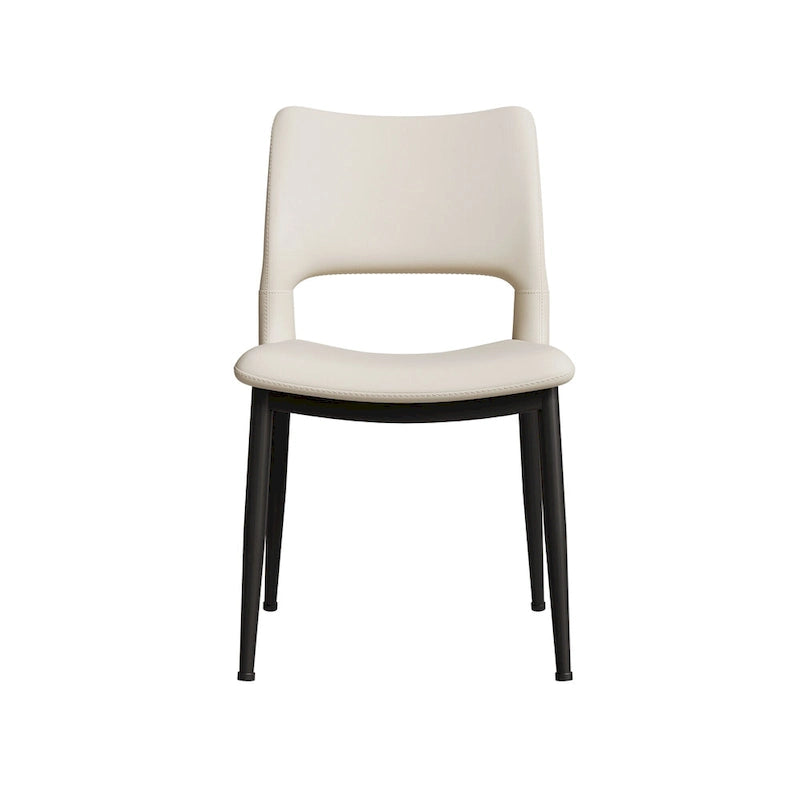 Lot de 2 chaises de salle à manger modernes minimalistes en cuir PU