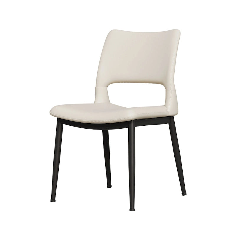 Lot de 2 chaises de salle à manger modernes minimalistes en cuir PU