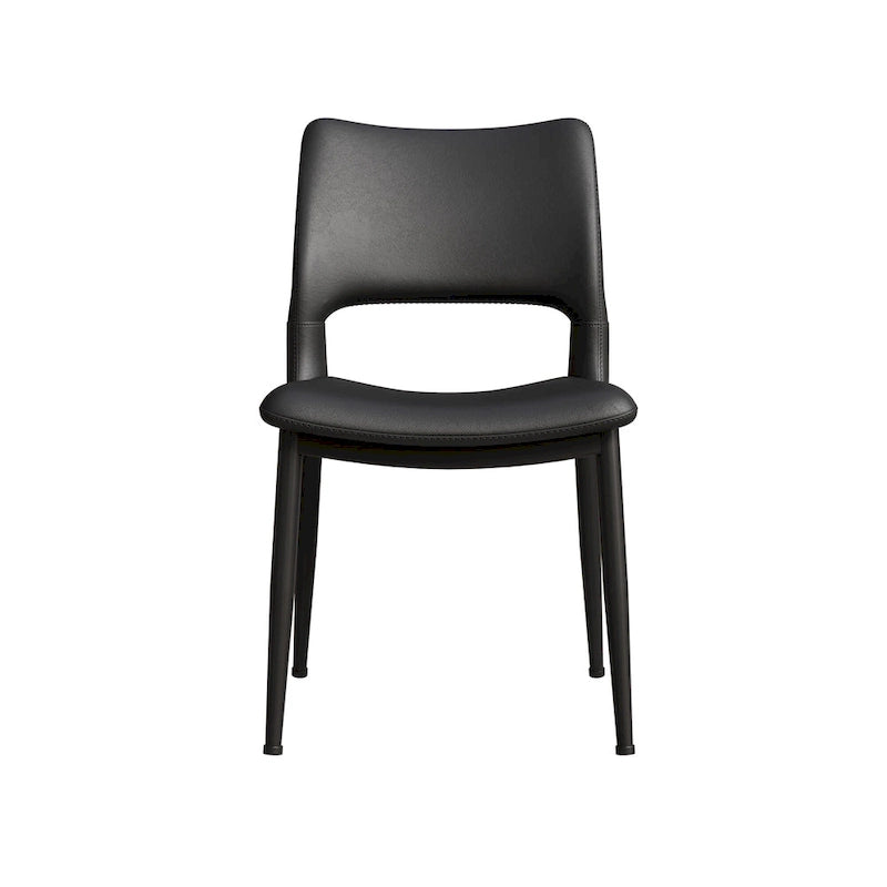 Lot de 2 chaises de salle à manger modernes minimalistes en cuir PU