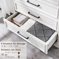 Farmhouse 6 Drawers Dresser Chests, Wood Rustic Chest of Drawers