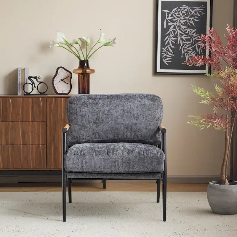 27.56 Fauteuil d'appoint moderne avec coussins moelleux