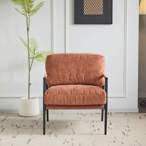 27.56 Fauteuil d'appoint moderne avec coussins moelleux