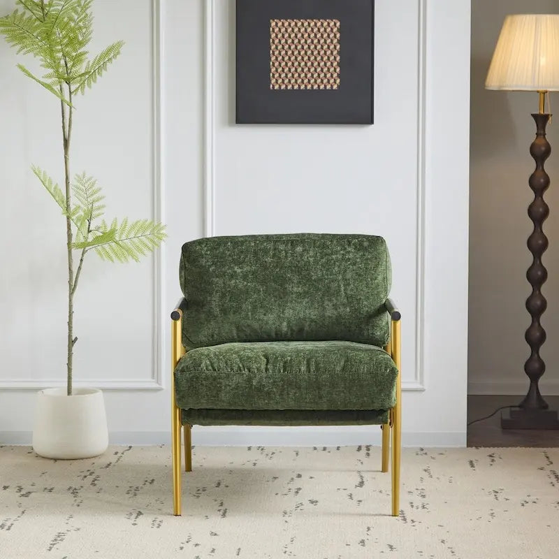 27.56 Fauteuil d'appoint moderne avec coussins moelleux