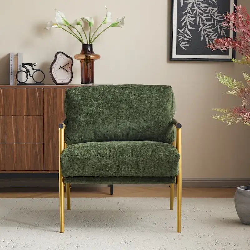 27.56 Fauteuil d'appoint moderne avec coussins moelleux