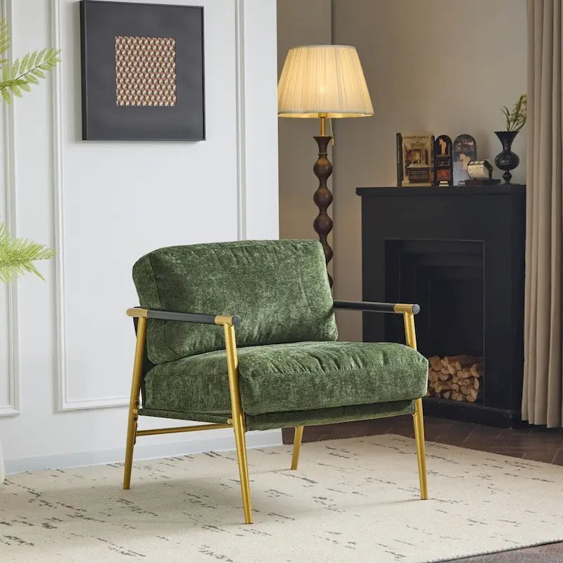 27.56 Fauteuil d'appoint moderne avec coussins moelleux