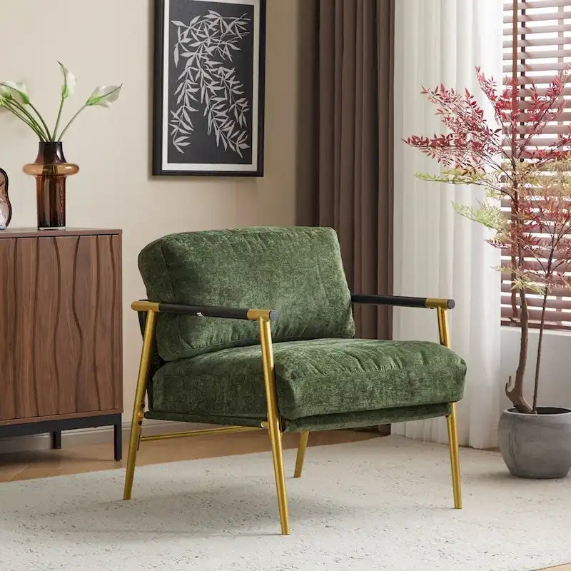 27.56 Fauteuil d'appoint moderne avec coussins moelleux