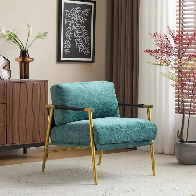 27.56 Fauteuil d'appoint moderne avec coussins moelleux