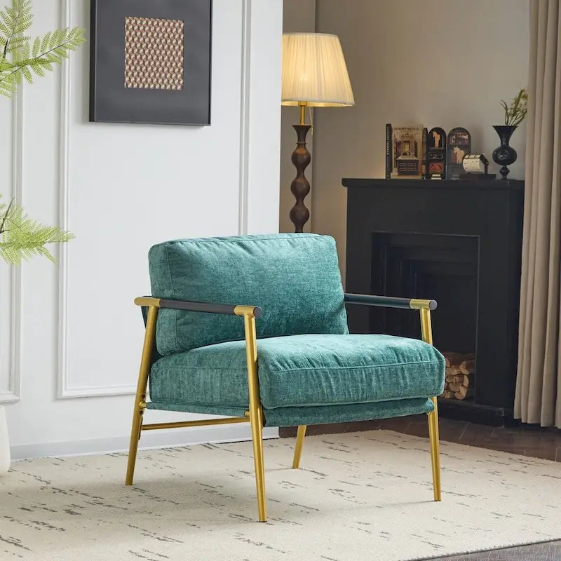 27.56 Fauteuil d'appoint moderne avec coussins moelleux
