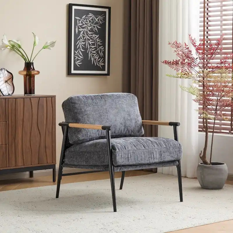 27.56 Fauteuil d'appoint moderne avec coussins moelleux