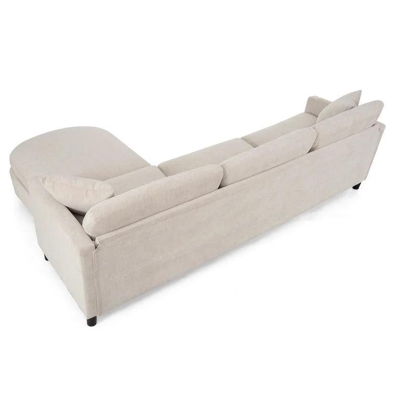 Quatre canapés d'angle avec poufs amovibles