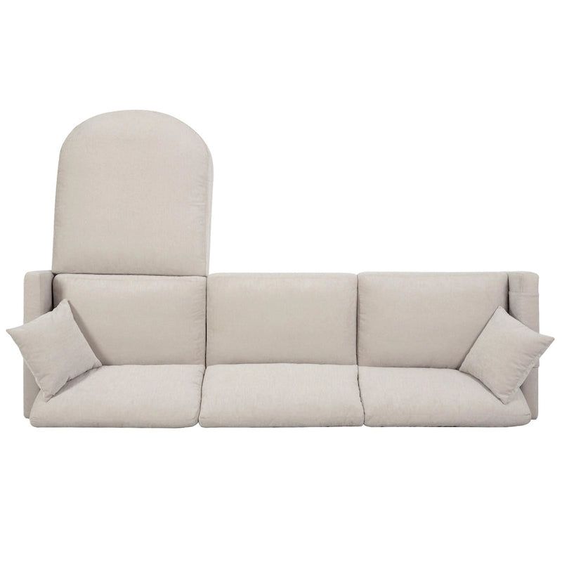 Quatre canapés d'angle avec poufs amovibles