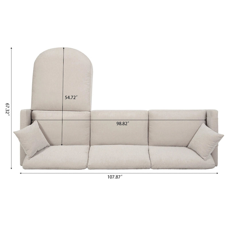Quatre canapés d'angle avec poufs amovibles