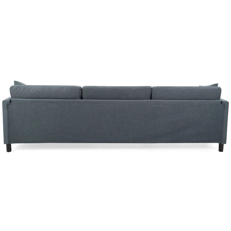 Quatre canapés d'angle avec poufs amovibles