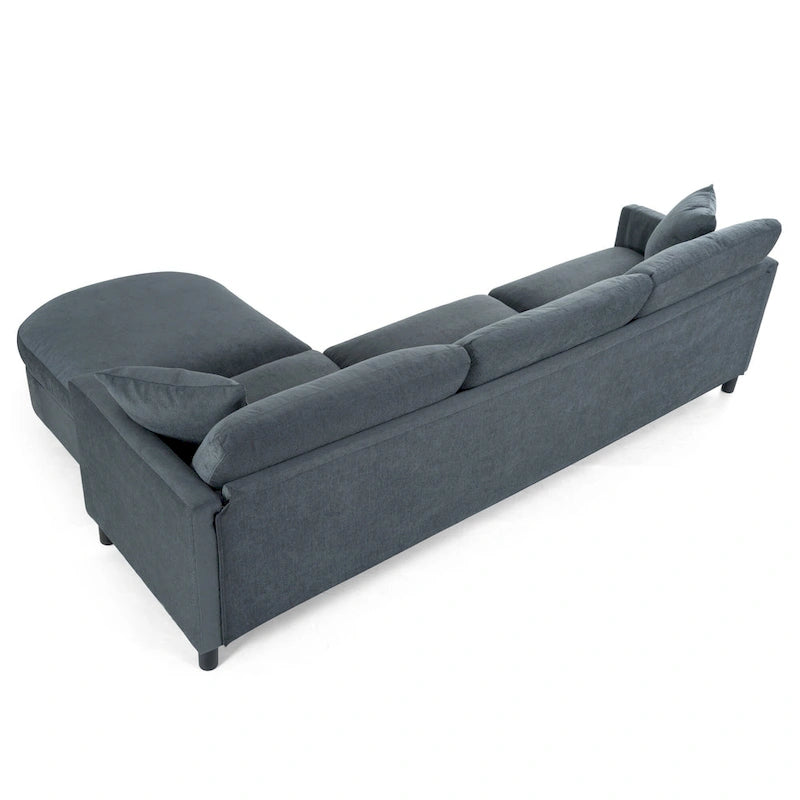 Quatre canapés d'angle avec poufs amovibles