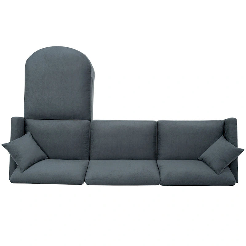Quatre canapés d'angle avec poufs amovibles