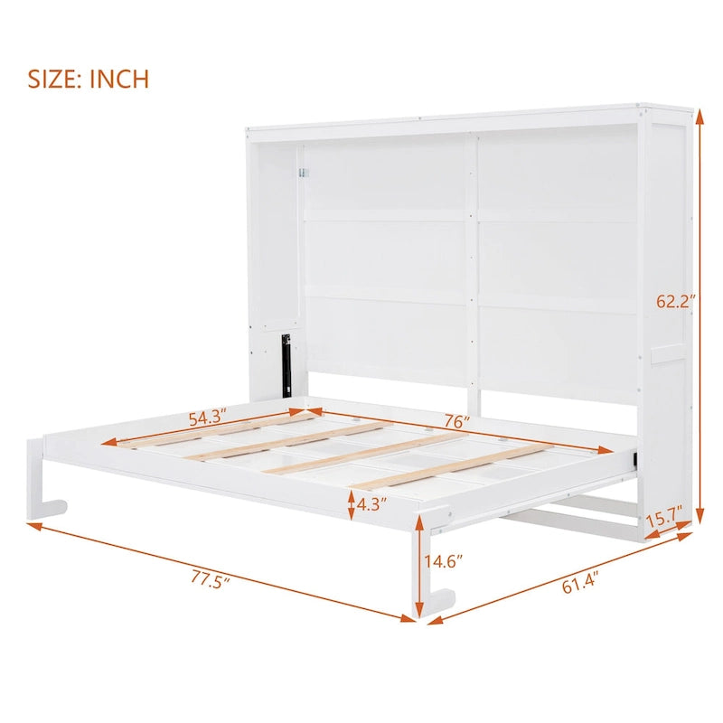 Lit escamotable en bois, gain de place
