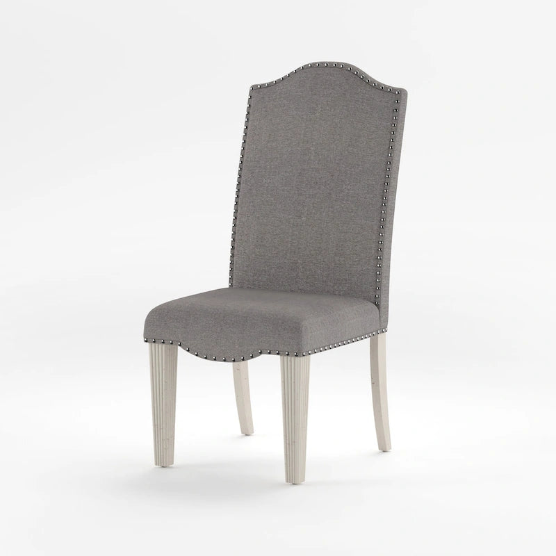 Chaises de salle à manger en tissu gris antique (lot de 2) par