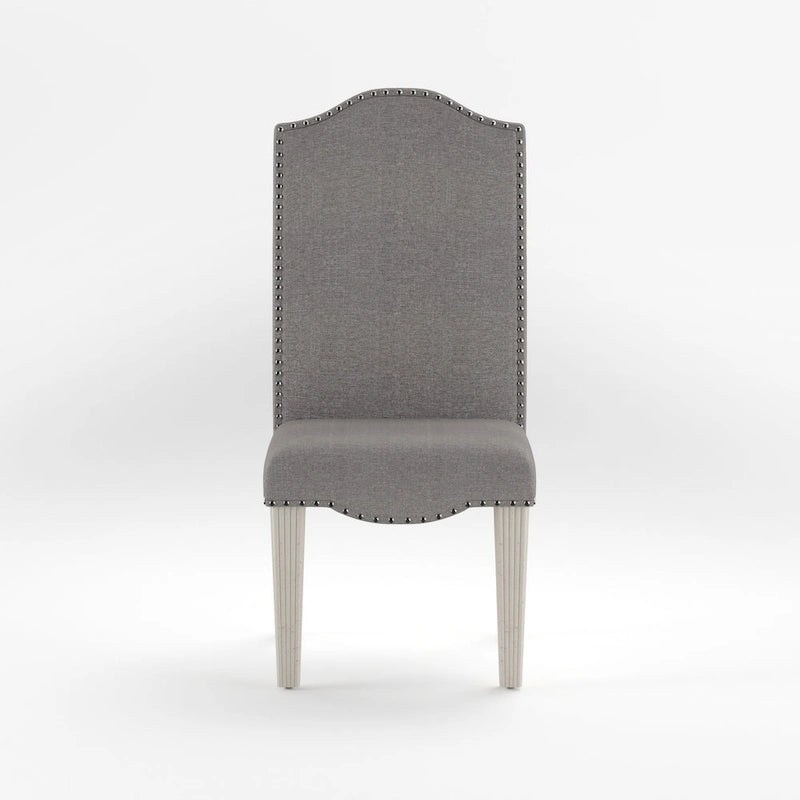 Chaises de salle à manger en tissu gris antique (lot de 2) par