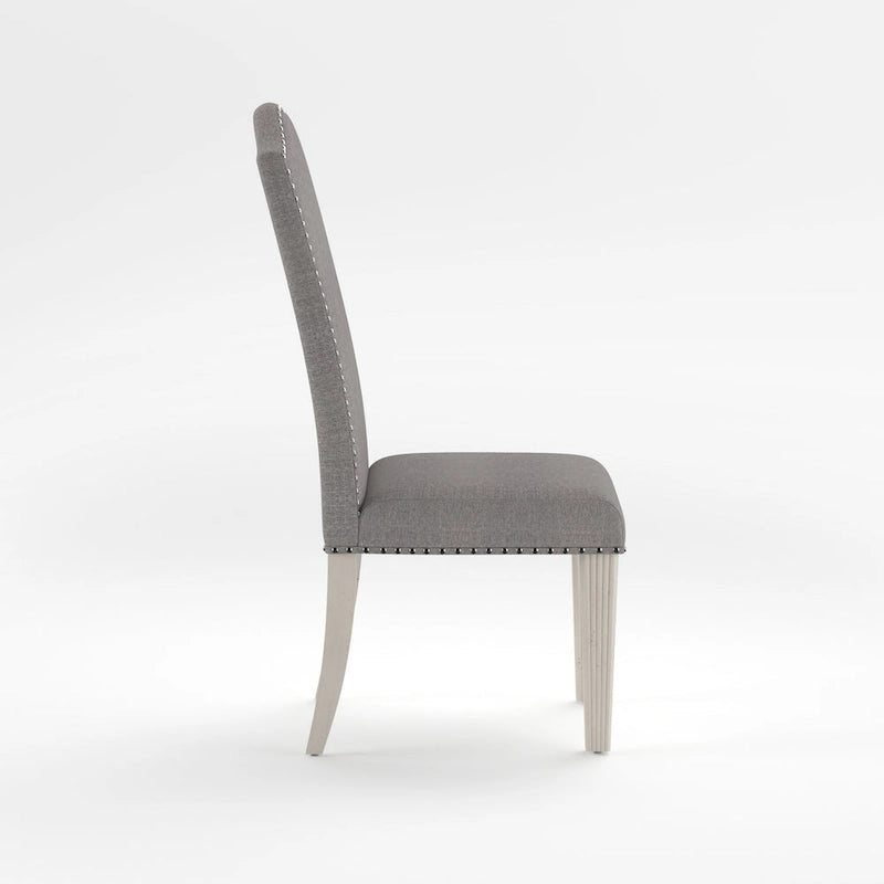 Chaises de salle à manger en tissu gris antique (lot de 2) par