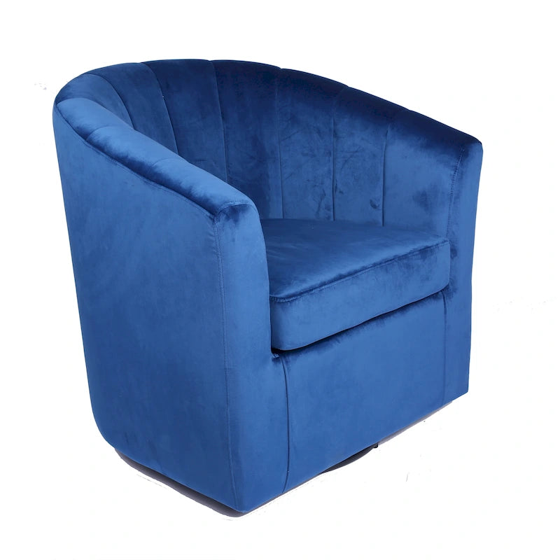 Fauteuil club pivotant d'appoint en velours