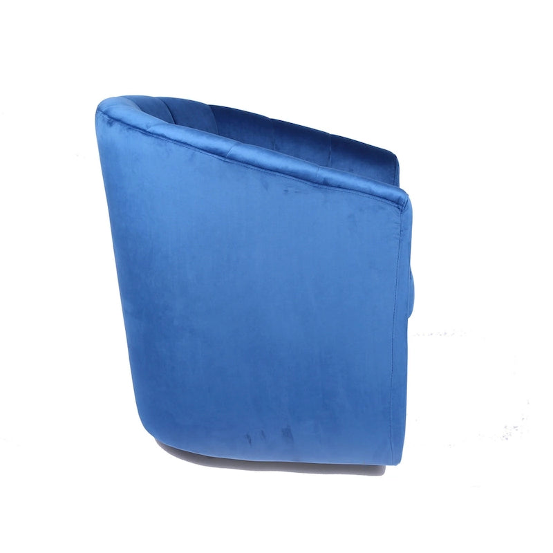 Fauteuil club pivotant d'appoint en velours