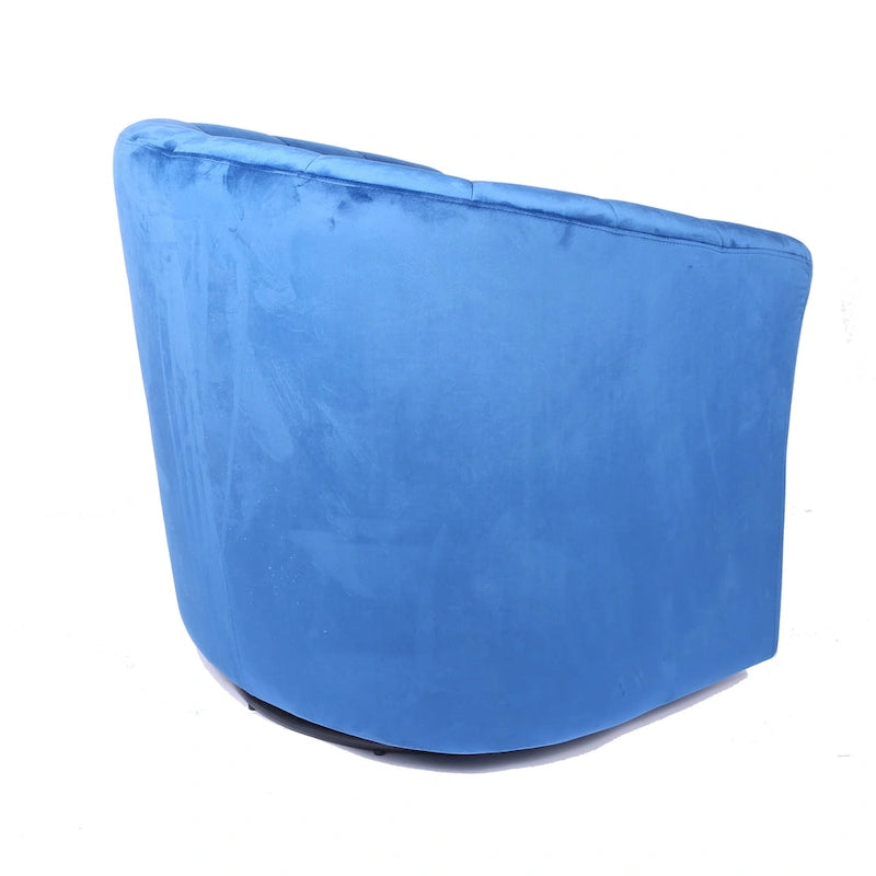Fauteuil club pivotant d'appoint en velours