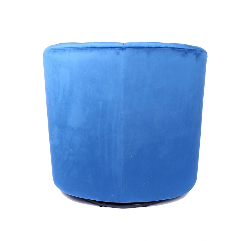 Fauteuil club pivotant d'appoint en velours