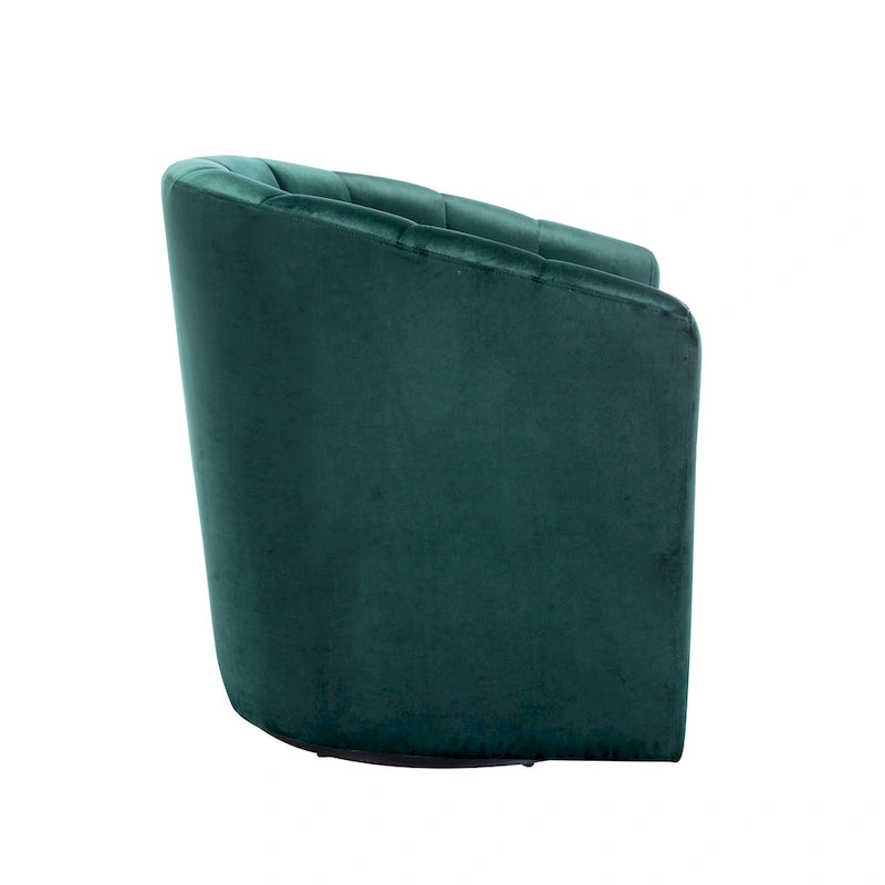 Fauteuil club pivotant d'appoint en velours