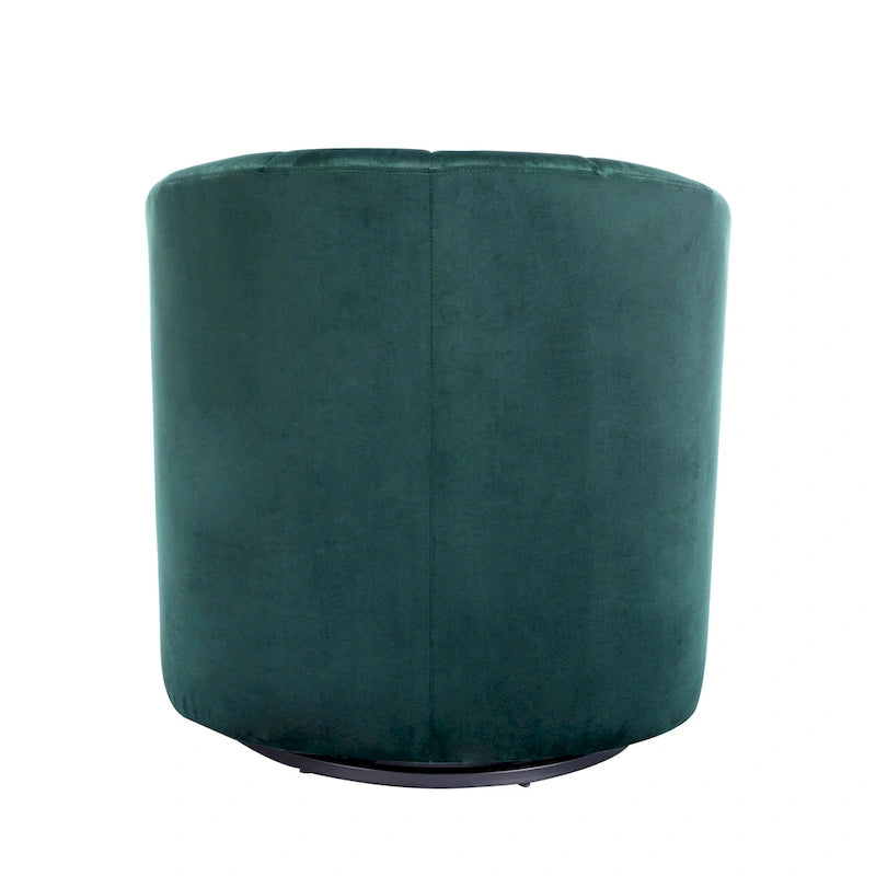 Fauteuil club pivotant d'appoint en velours