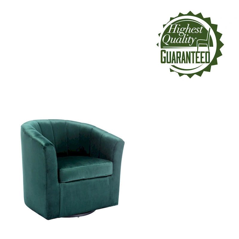 Fauteuil club pivotant d'appoint en velours