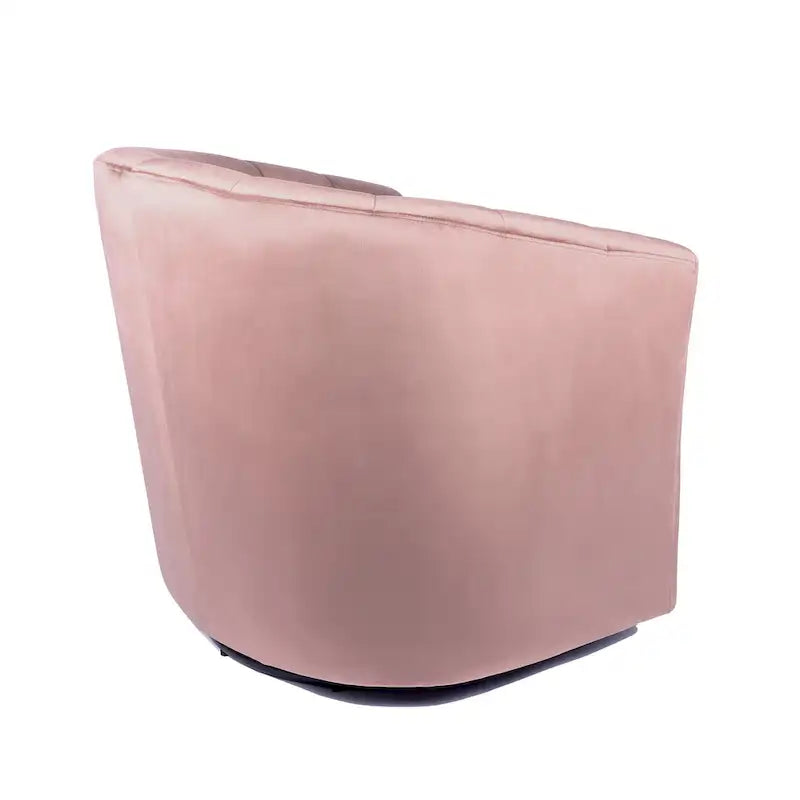Fauteuil club pivotant d'appoint en velours