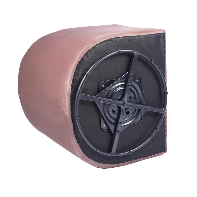Fauteuil club pivotant d'appoint en velours