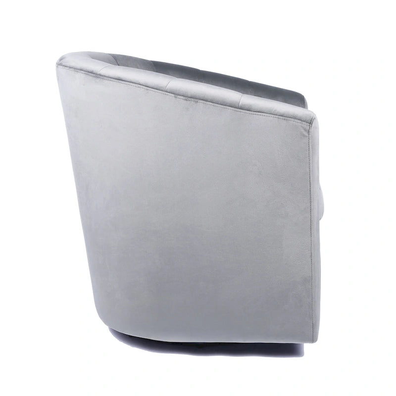 Fauteuil club pivotant d'appoint en velours