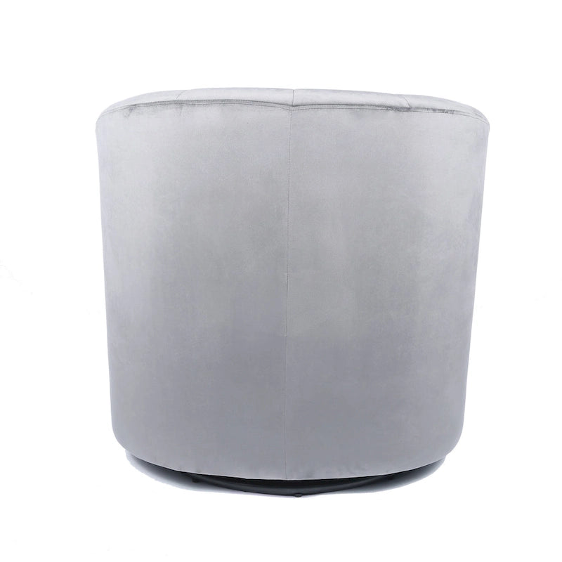 Fauteuil club pivotant d'appoint en velours