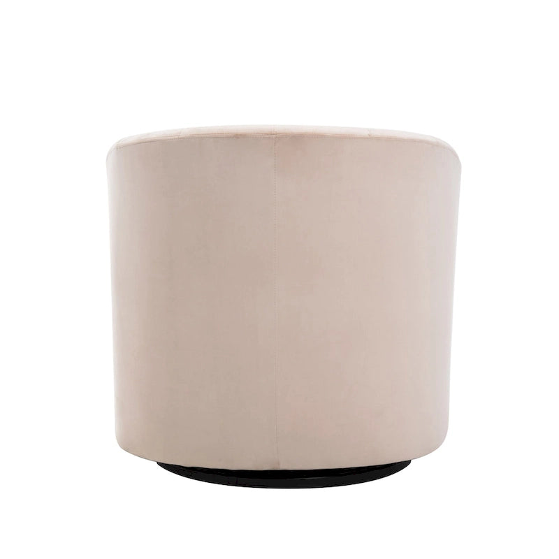 Fauteuil club pivotant d'appoint en velours