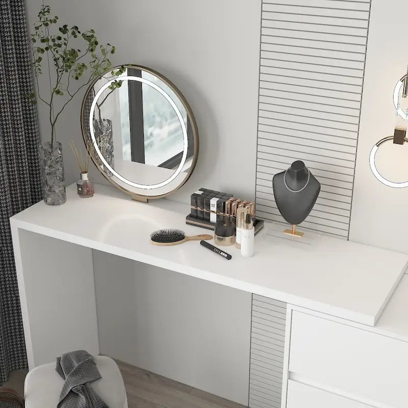 Coiffeuse et meuble de rangement pour maquillage