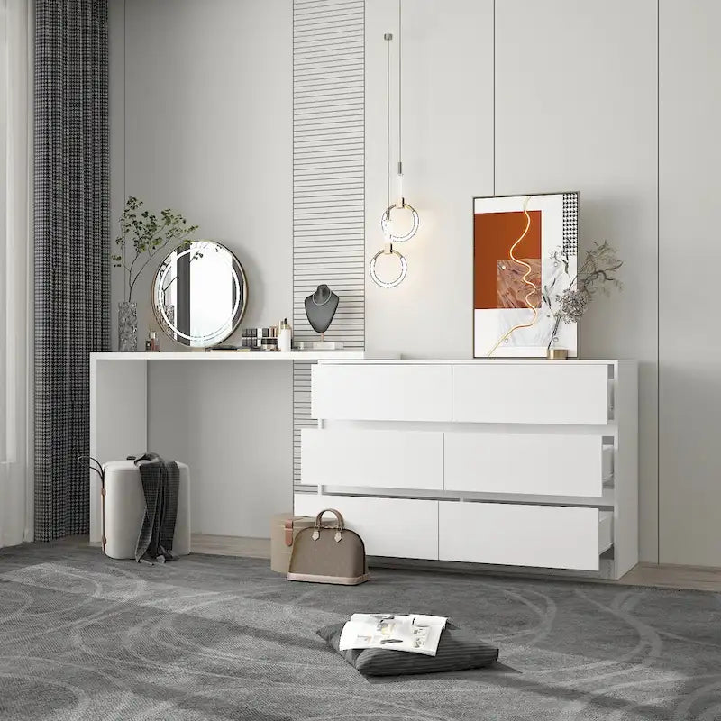 Coiffeuse et meuble de rangement pour maquillage