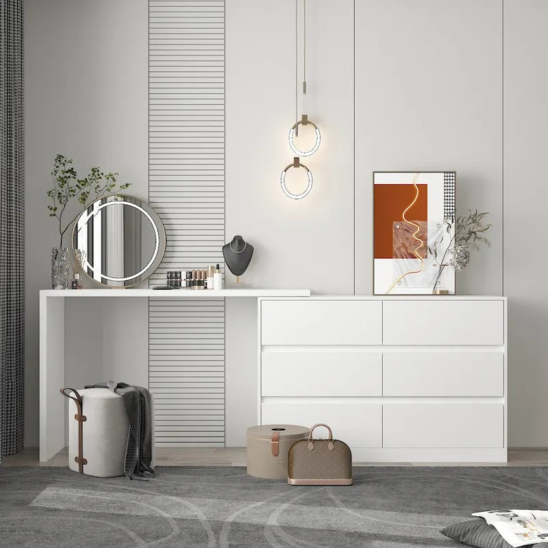 Coiffeuse et meuble de rangement pour maquillage