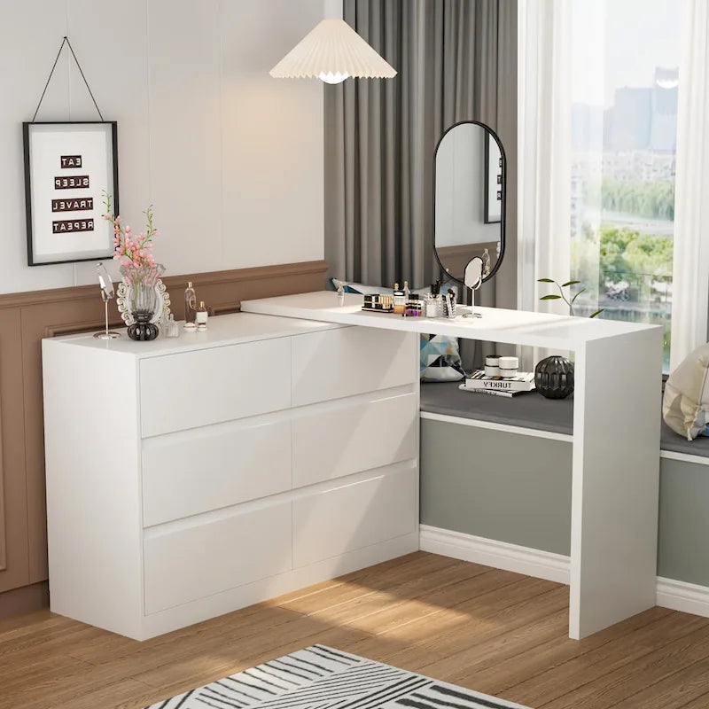 Coiffeuse et meuble de rangement pour maquillage