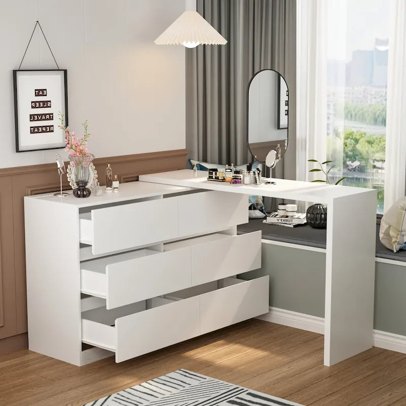 Coiffeuse et meuble de rangement pour maquillage