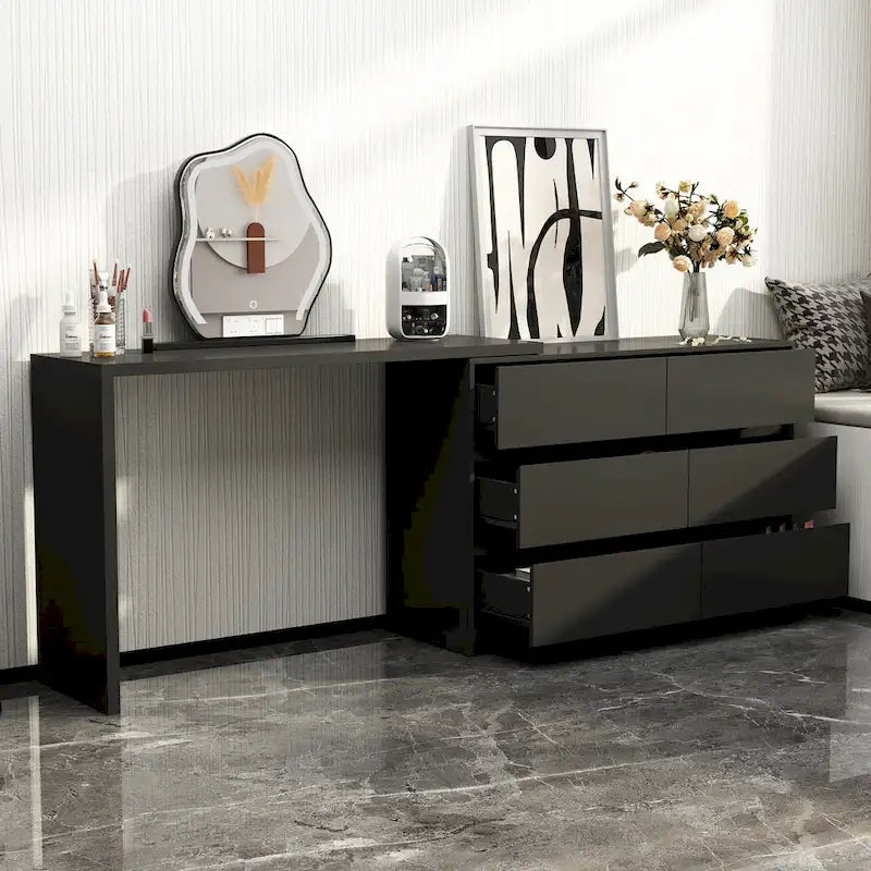 Coiffeuse et meuble de rangement pour maquillage