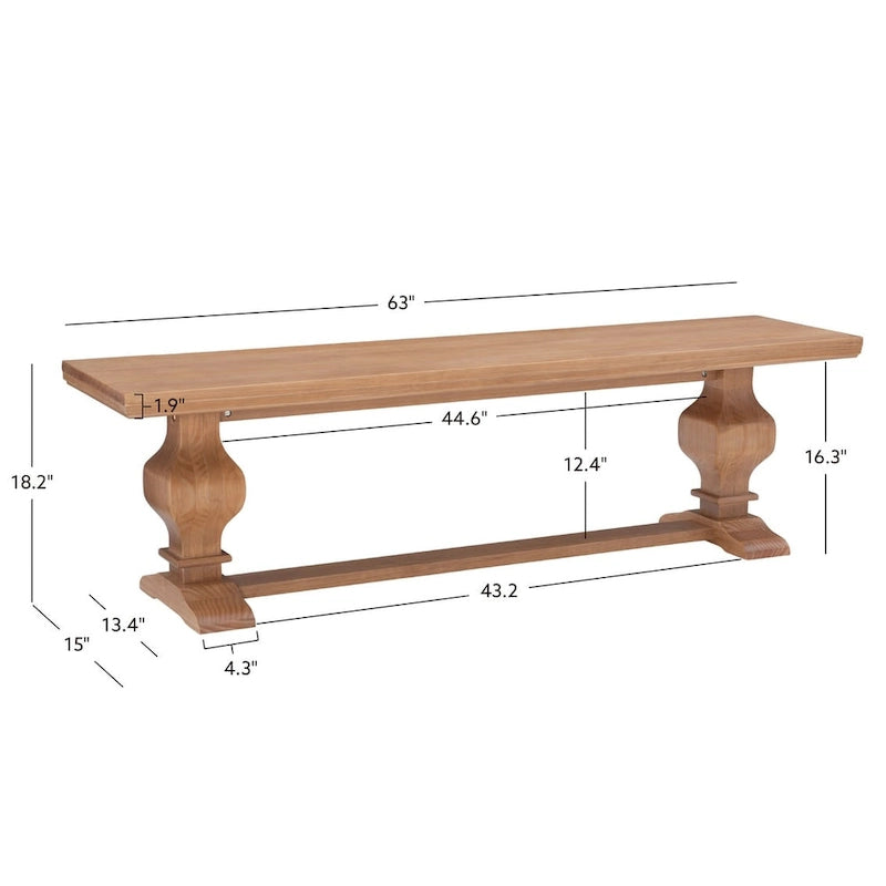 Tabouret de bar en bois massif