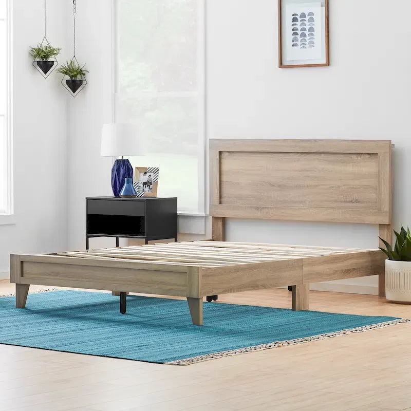 Lit plateforme classique en bois