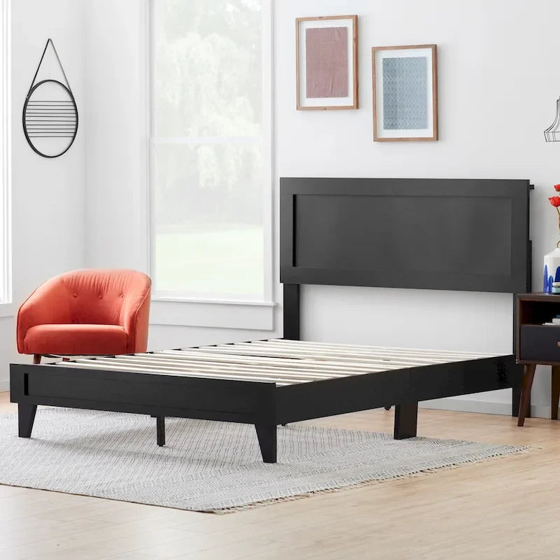 Lit plateforme classique en bois