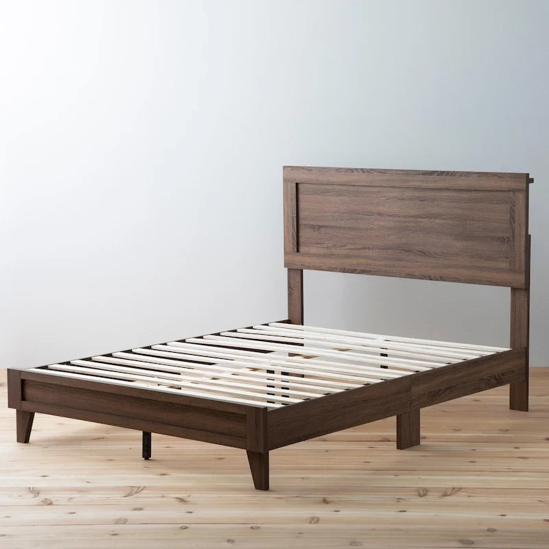 Lit plateforme classique en bois