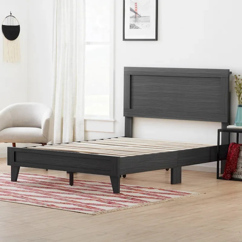 Lit plateforme classique en bois